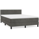  Krevet s oprugama i madracem tamnosivi 140x200 cm baršunasti | shoptok.hr