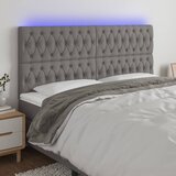  LED uzglavlje tamnosivo 200x7x118/128 cm od tkanine | shoptok.hr
