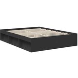  Okvir za krevet Crna 150 x 200 cm Čvrsto borovo drvo | shoptok.hr
