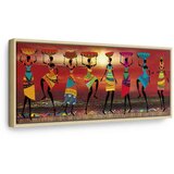  Slika - African Women Dancing 120x40 U prirodnom drvenom okviru | shoptok.hr