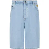 Kavbojke moder denim / temno oranžna