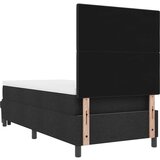  Postelja z vzmetnico in klopjo Črna 90x200 cm Tkanina, (22083551) | Shoptok.si
