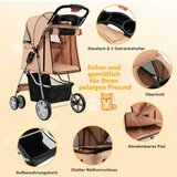  Pasji kolica do 15 kg ( 81 x 45 x 101 cm ) bež | shoptok.hr
