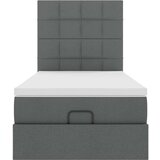 vidaXL Otomanski posteljni okvir z vzmetnico siv 80x200 cm blago | Shoptok.si