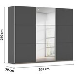 Rauch Möbel OMARA Z DRSNIMI VRATI, siva | Shoptok.si