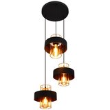  Luster na sajli VOLTA 3xE27/15W/230V crna/roze zlato | Eponuda.com