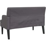  Klupa s naslonom siva 112 x 65 5 x 75 cm od umjetne kože | shoptok.hr