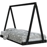  Otroški posteljni okvir črn 90x190 cm trdna borovina, (20787658) | Shoptok.si