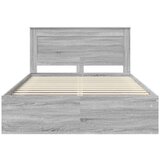  Konstrukcija postelje z vzglavjem Siva Sonoma 140 x 200 cm, (5000103748) | Shoptok.si
