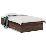 Furnova Posteljni okvir s predali rjavi hrast 75x190 cm inž. les, (21938986) | Shoptok.si