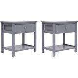 Furnova Nočne omarice 2 kosa sive 40x29x42 cm les pavlovnije, (21927087) | Shoptok.si