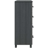 vidaXL Komoda temno siva 79x40x103,5 cm trdna borovina | Shoptok.si