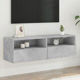  The Living Store Stenska TV omarica betonsko siva 100x30x30 cm inženirski les - TV Stenska Omarica, (21555389) Cene