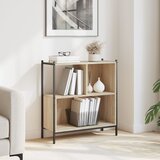 vidaXL Knjižna omara sonoma hrast 72x28x77,5 cm inženirski les Cene