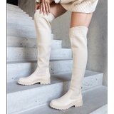 Gemre Beige long boots with flexible upper Juanra | shoptok.hr