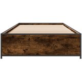  Okvir kreveta boja hrasta 75 x 190 cm konstruirano drvo i metal | Eponuda.com