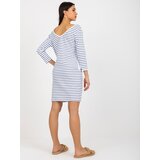 Och Bella Dress-TW-SK-BL-1010.74-white-navy blue | Shoptok.si