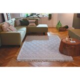 Tom Tailor ROČNO TKANA PREPROGA Colored Macrame four 160/230 cm tkano krem barve, pastelno modra | Shoptok.si