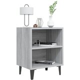  Noćni ormarić s metalnim nogama boja sivog hrasta 40x30x50 cm | Eponuda.ba