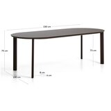 Kave Home Vrtni stol sa staklenom pločom stola 100x230 cm Erice – | shoptok.hr