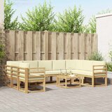  Set vanjskih sofa 10 pcs Bijela i krem 59 x 59 x 37 cm | shoptok.hr