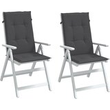 vidaXL Jastuci za stolice 2 kom prošarano antracit 120x50x4cm tkanina | shoptok.hr