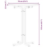  Barski stol bijeli Ø 70x110 cm konstruirano drvo i čelik | shoptok.hr