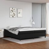  s oprugama i madracem crni 200x200 cm od umjetne kože | shoptok.hr