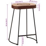 vidaXL Barski stolčki 2 kosa temno rjavi 41x29x62 cm | Shoptok.si