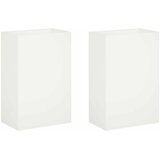  Vrtna saksija 2 kom. Bijela 50 x 30 x 75 cm Čelična vrata | shoptok.hr