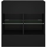  Zidni TV ormarić s LED svjetlima crni 58,5x30x60,5 cm | Eponuda.com