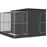  Ptičja kućica s nastavkom srebrna 290x303x216 cm čelična | Eponuda.com