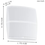 Eglo 96006 - LED spoljašnje zidno svetlo PERAFITA 2xLED/6W IP44 | Eponuda.com