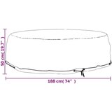  Navlaka za okruglu ležaljku 8 ušica ø 188 x 50 cm | shoptok.hr