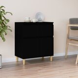 Komoda crna 60 x 35 x 70 cm od konstruiranog drva Cijene