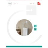 Douceur d intérieur Mat belo kovinsko držalo za brisače z namestitvijo brez vrtanja Fixeo – | Shoptok.si