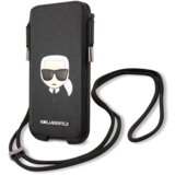  Karl Lagerfeldl Pouch Pu Saffiano Karl Head Large za telefone do 6,7