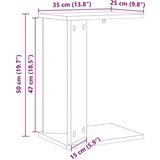  Konačna Stolić Crni hrast 35 x 25 x 50 cm Konstruirano drvo | shoptok.hr