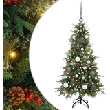 vidaXL Umjetno božićno drvce s nogom s stalakom Zelena 120 cm PE i PVC | shoptok.hr