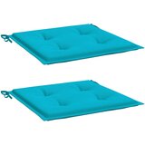  Jastuci za vrtne stolice 2 kom tirkizni 50x50x4 cm od tkanine | shoptok.hr