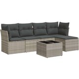 vidaXL 6-dijelni set vrtnih sofa od poliratana s jastucima svjetlosivi | shoptok.hr