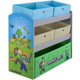 Minecraft OTROŠKA POLICA 60/63,5/30 cm modra, siva, zelena, večbarvno | Shoptok.si