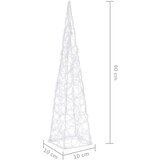 vidaXL Akrilni ukrasni stožac s LED svjetlima plavi 60 cm | shoptok.hr