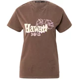 Nasty Gal Majica 'Hawaii' svijetložuta / prljavo roza / svijetloroza