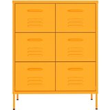 vidaXL Ormarić s ladicama boja senfa 80 x 35 x 101,5 cm čelični | shoptok.hr