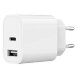 Gembird TA-UC-2AC12-01 USB punjac, 2-port USB-A+ USB-C, 2.4 A, white Cene