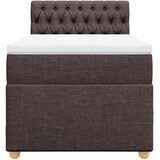  Krevet s oprugama i madracem tamnosmeđi 90 x 190 cm od tkanine | shoptok.hr