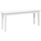 vidaXL Klupa 110 cm bijela puna drvena guma | shoptok.hr