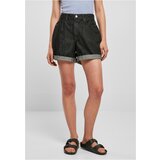 Urban Classics Women's High-Waisted Boyfriend Shorts - Black Washed | Shoptok.si