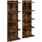  Polica na zidu 2 kom. Dimljeni hrast 30 x 15 x 100 cm | shoptok.hr